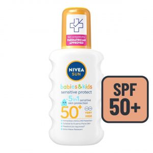 NIVEA SUN Kids Sensitive SPF50+ Sun Cream Spray 200ml