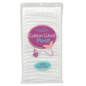 Cotton Tree 100% Pure Cotton, Super Soft Cotton Wool Pleat, White